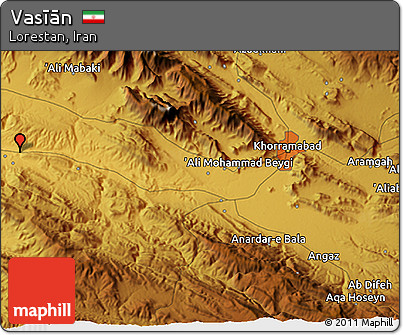 Physical 3D Map of Vasīān