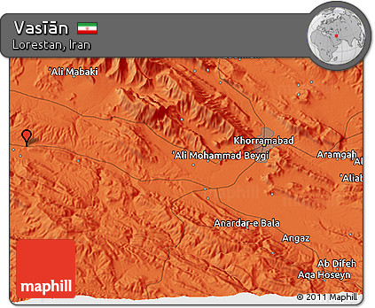 Political 3D Map of Vasīān