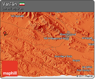 Political 3D Map of Vasīān