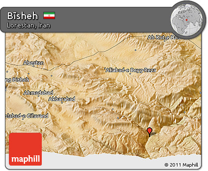 Satellite 3D Map of Bīsheh