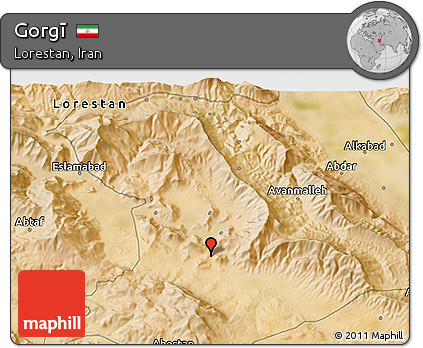Satellite 3D Map of Gorgī