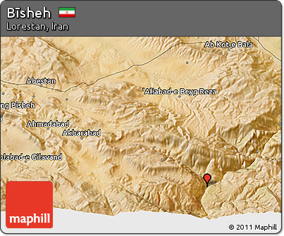 Satellite 3D Map of Bīsheh