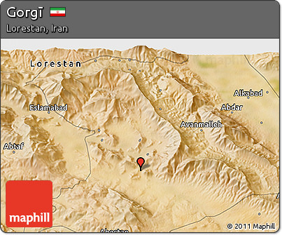 Satellite 3D Map of Gorgī