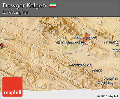 Satellite 3D Map of Dowgar Kalgeh