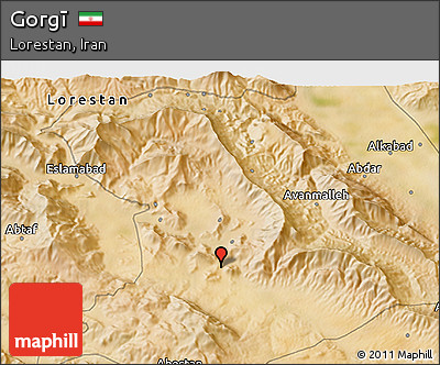 Satellite 3D Map of Gorgī