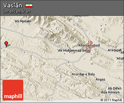 Shaded Relief 3D Map of Vasīān