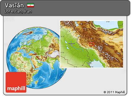 Physical Location Map of Vasīān
