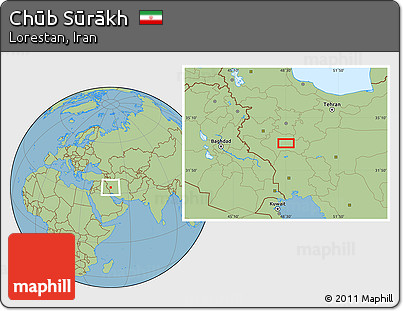 Savanna Style Location Map of Chūb Sūrākh