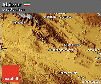 Physical Map of Abūz̄ar