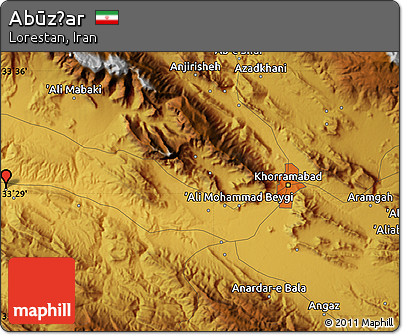 Physical Map of Abūz̄ar