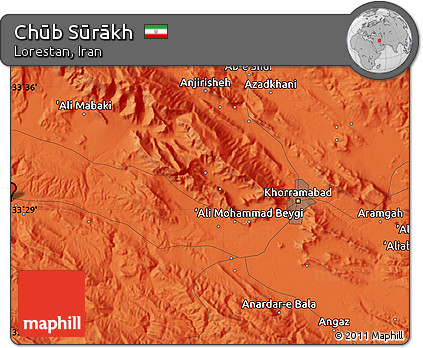 Political Map of Chūb Sūrākh