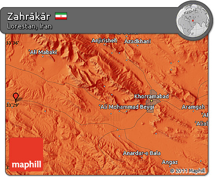 Political Map of Zahrākār