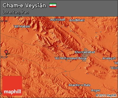 Political Map of Cham-e Veysīān