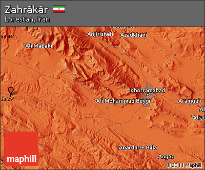 Political Map of Zahrākār