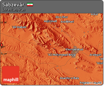 Political Map of Sabzevār
