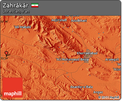 Political Map of Zahrākār