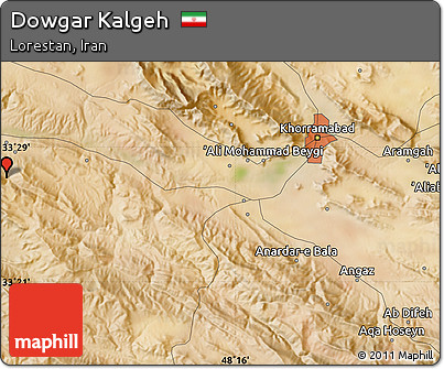 Satellite Map of Dowgar Kalgeh