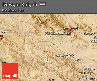 Satellite Map of Dowgar Kalgeh