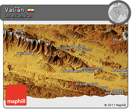 Physical Panoramic Map of Vasīān