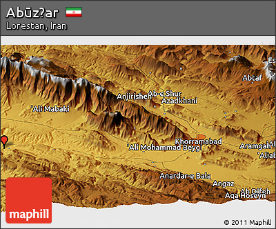 Physical Panoramic Map of Abūz̄ar
