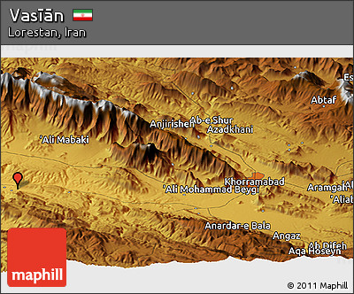 Physical Panoramic Map of Vasīān