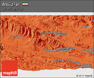 Political Panoramic Map of Abūz̄ar