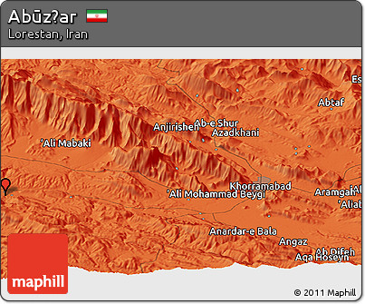 Political Panoramic Map of Abūz̄ar
