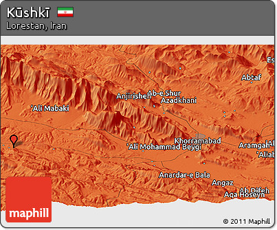 Political Panoramic Map of Kūshkī