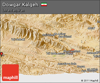 Satellite Panoramic Map of Dowgar Kalgeh