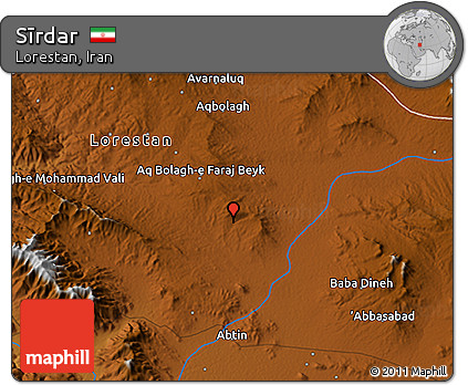 Physical 3D Map of Sīrdar