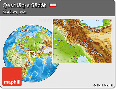 Physical Location Map of Qeshlāq-e Sādāt