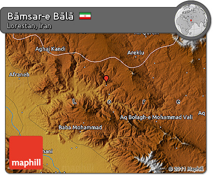 Physical Map of Bāmsar-e Bālā