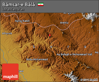Physical Map of Bāmsar-e Bālā
