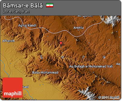 Physical Map of Bāmsar-e Bālā