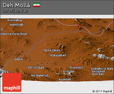 Physical Panoramic Map of Deh Mollā