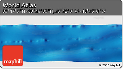 Physical Panoramic Map of the Area around 33° 32' 52" N, 49° 13' 30" W