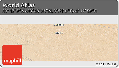 Satellite Panoramic Map of the Area around 33° 32' 52" N, 4° 19' 30" E