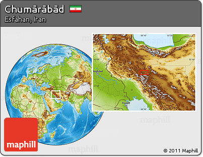 Physical Location Map of Chumārābād