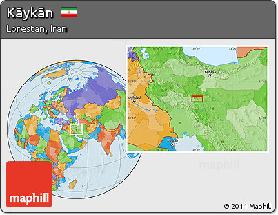 Political Location Map of Kāykān