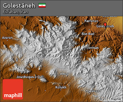 Physical Map of Golestāneh