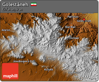 Physical Map of Golestāneh