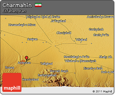 Physical 3D Map of Charmahīn