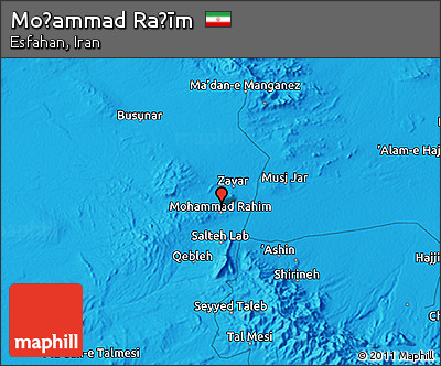 Political 3D Map of Moḩammad Raḩīm