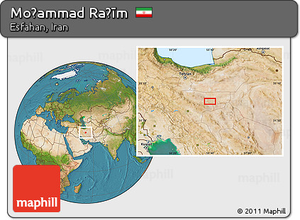 Satellite Location Map of Moḩammad Raḩīm