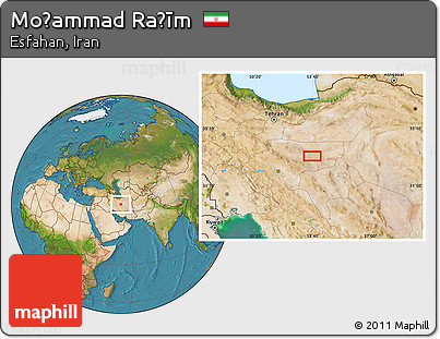 Satellite Location Map of Moḩammad Raḩīm