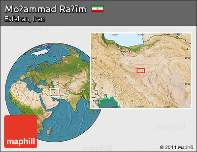 Satellite Location Map of Moḩammad Raḩīm