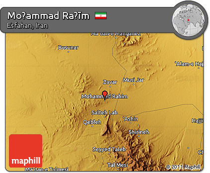 Physical Map of Moḩammad Raḩīm