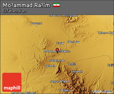 Physical Map of Moḩammad Raḩīm