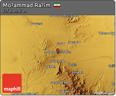 Physical Map of Moḩammad Raḩīm