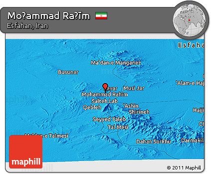 Political Panoramic Map of Moḩammad Raḩīm